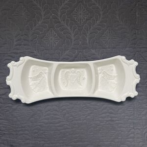 Bella Casa by Ganz Rectangular Holiday 3D Angels Divided Serving Platter Server